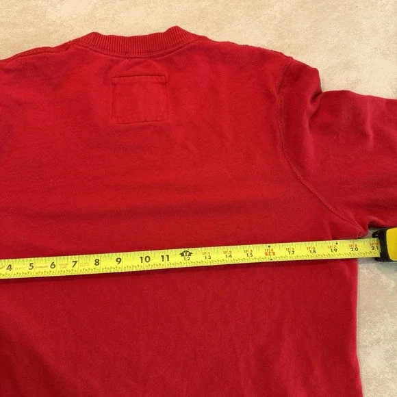 Abercrombie Fitch Mens V Neck Long Sleeve Sweatshirt Pink Moose Muscle Size M - Picture 3 of 6